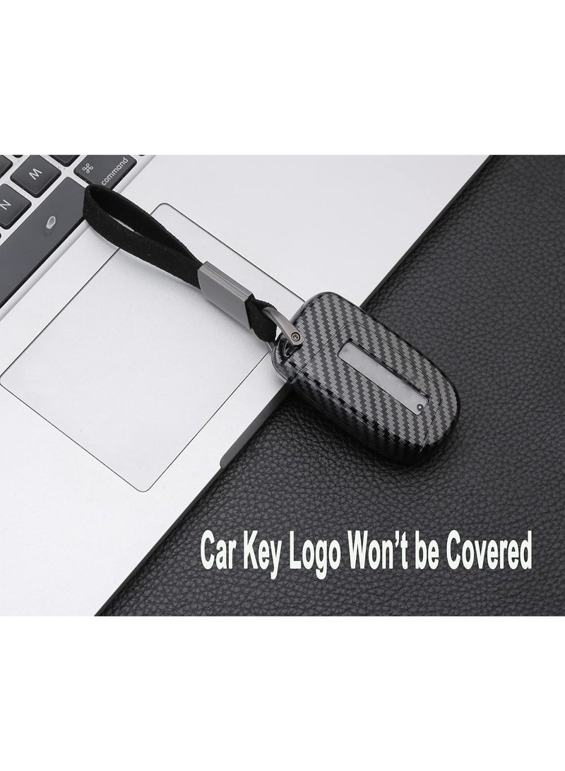 Key Fob Cover Case for Jeep Grand Cherokee Renegade Chrysler 200 300 Dodge RAM Durango Charger Challenger Journey Dart Fiat 5 Buttons Keyless Entry Remote Case Holder ABS Carbon Fiber Pattern (Black) - Image 5